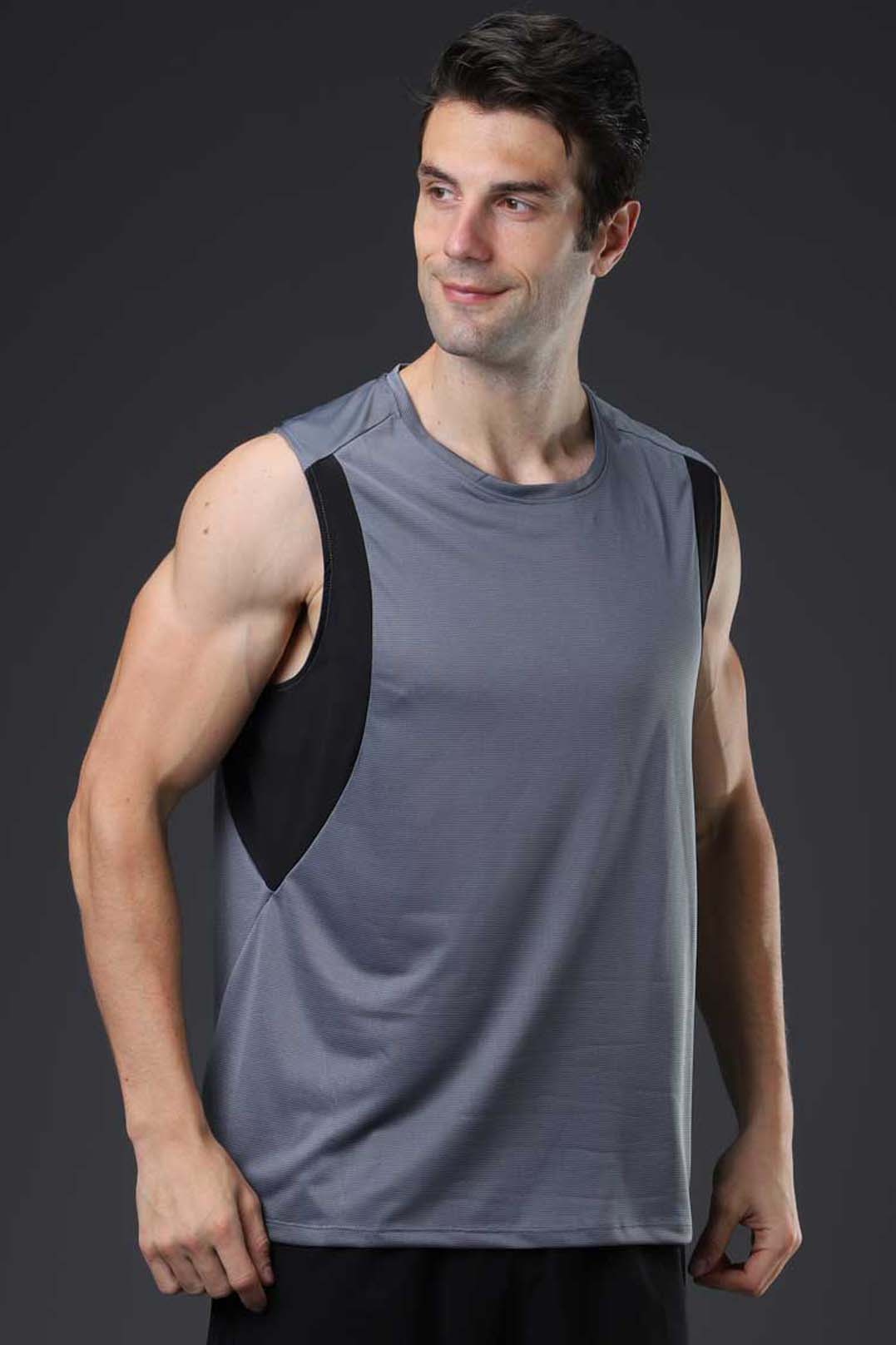 HRD10012- Running quick-drying vest men's sports track and field cross-country training lightweight wind tunnel vest mesh hole racing vest