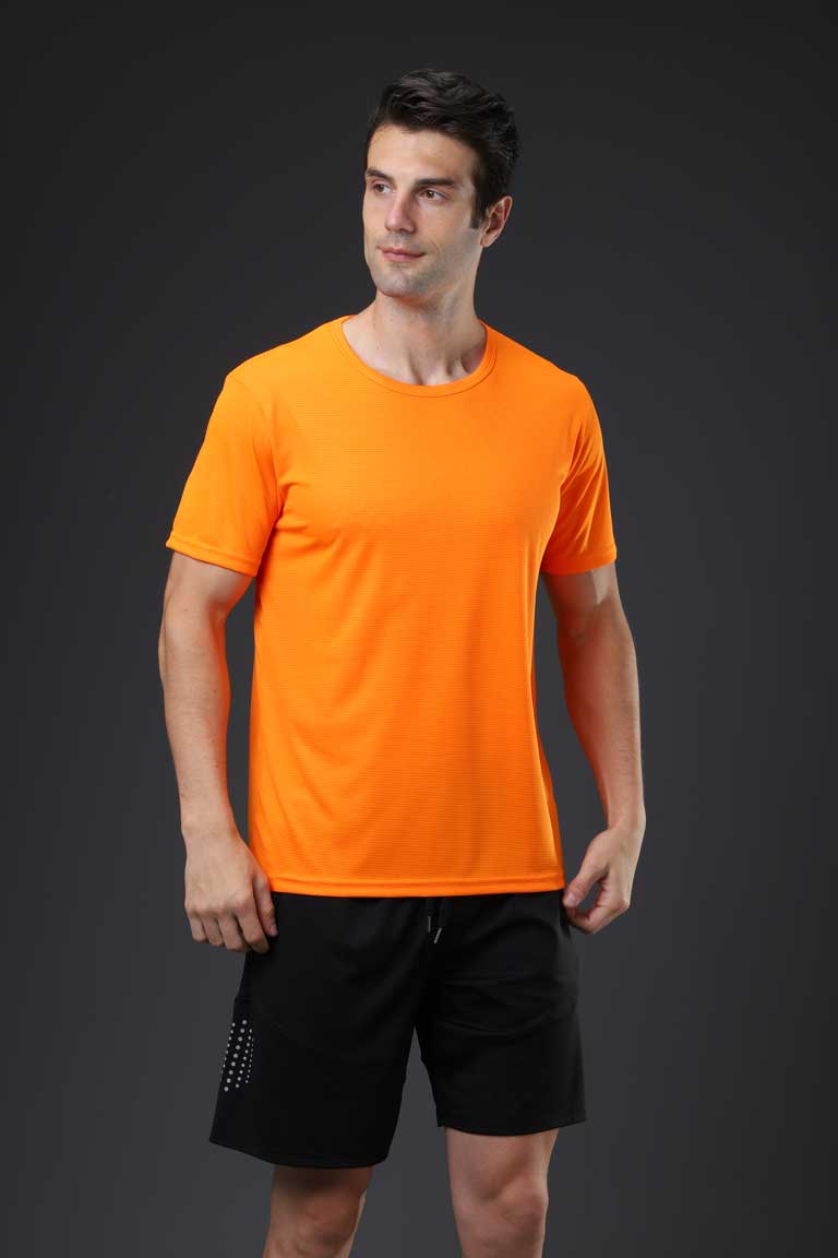 HRYTDT1003-Fitness Short Sleeve T-shirt Marathon Running Couple Sports Quick Drying Clothes