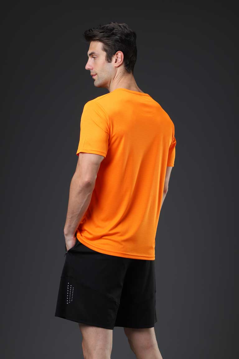 HRYTDT1003-Fitness Short Sleeve T-shirt Marathon Running Couple Sports Quick Drying Clothes