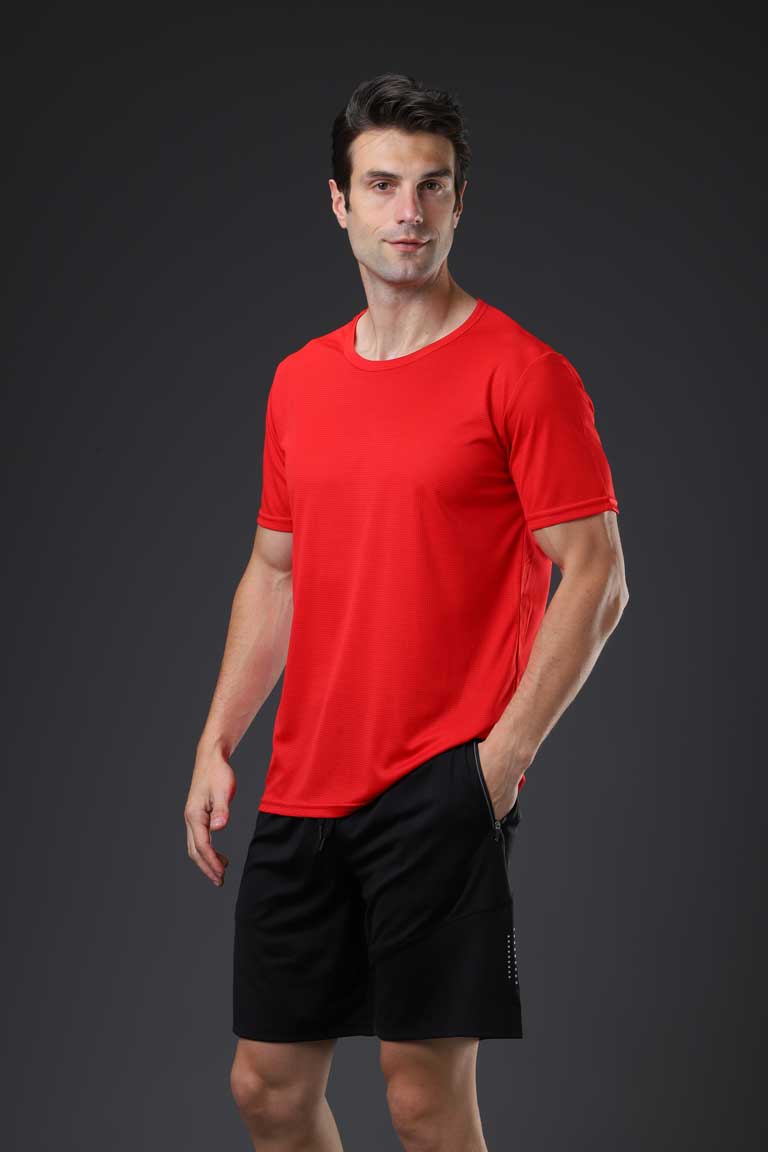 HRYTDT1003-Fitness Short Sleeve T-shirt Marathon Running Couple Sports Quick Drying Clothes