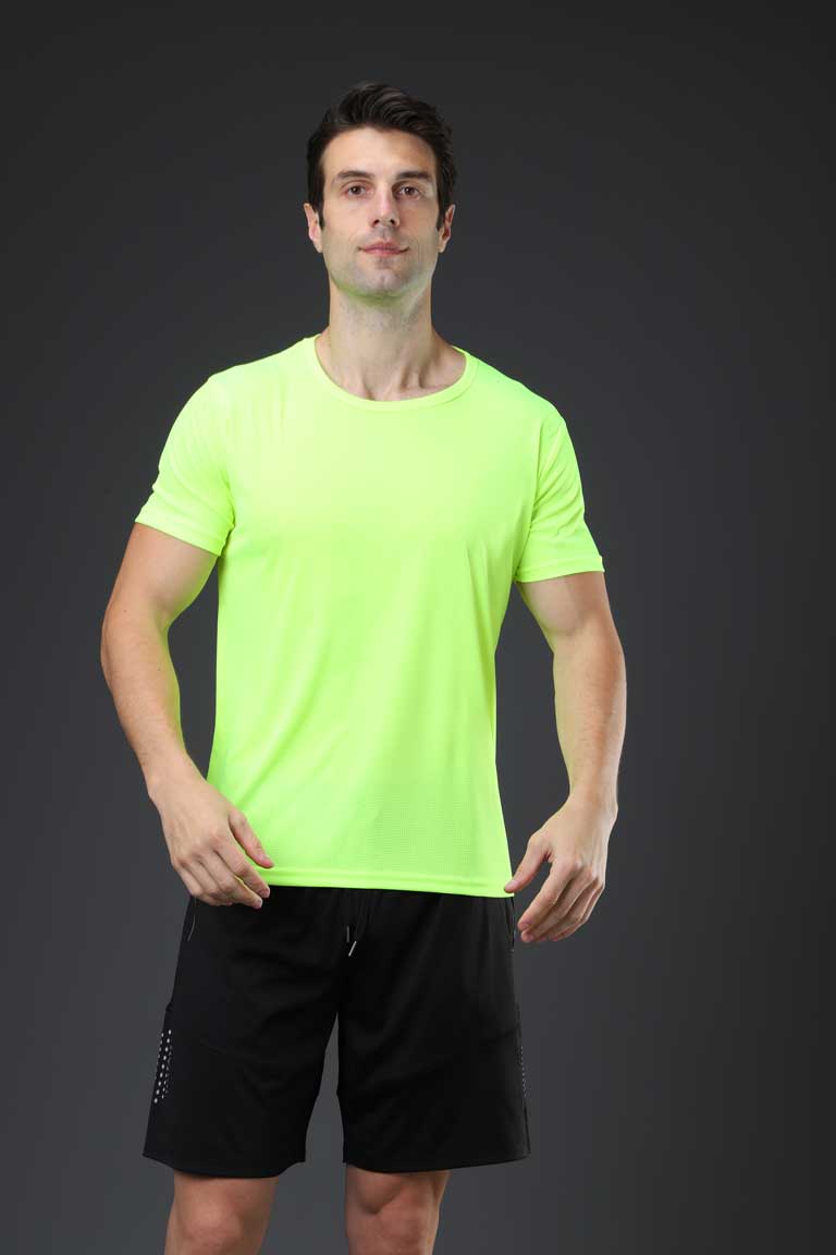 HRYTDT1003-Fitness Short Sleeve T-shirt Marathon Running Couple Sports Quick Drying Clothes