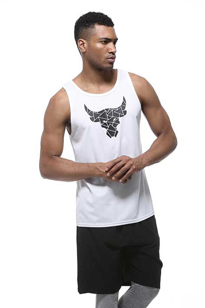 HRABW01#2-Men's sports vest plus size loose basketball training sports quick drying running fitness vest men's vest