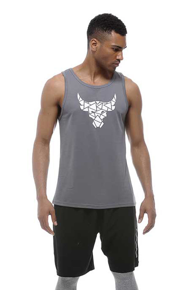 HRABW01#2-Men's sports vest plus size loose basketball training sports quick drying running fitness vest men's vest