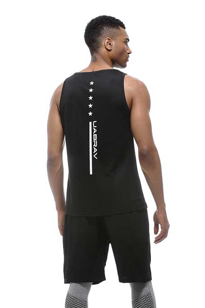 HRABW01#2-Men's sports vest plus size loose basketball training sports quick drying running fitness vest men's vest