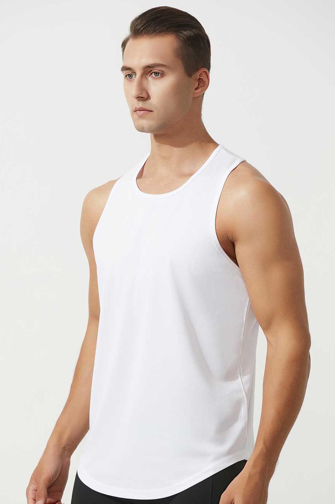 HR2210004-Men's loose summer sports vest, plus size basketball training vest, quick-drying fitness vest