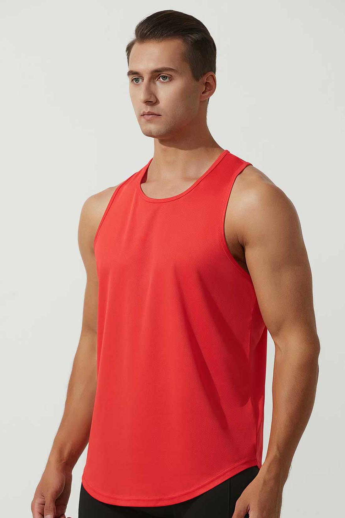 HR2210004-Men's loose summer sports vest, plus size basketball training vest, quick-drying fitness vest