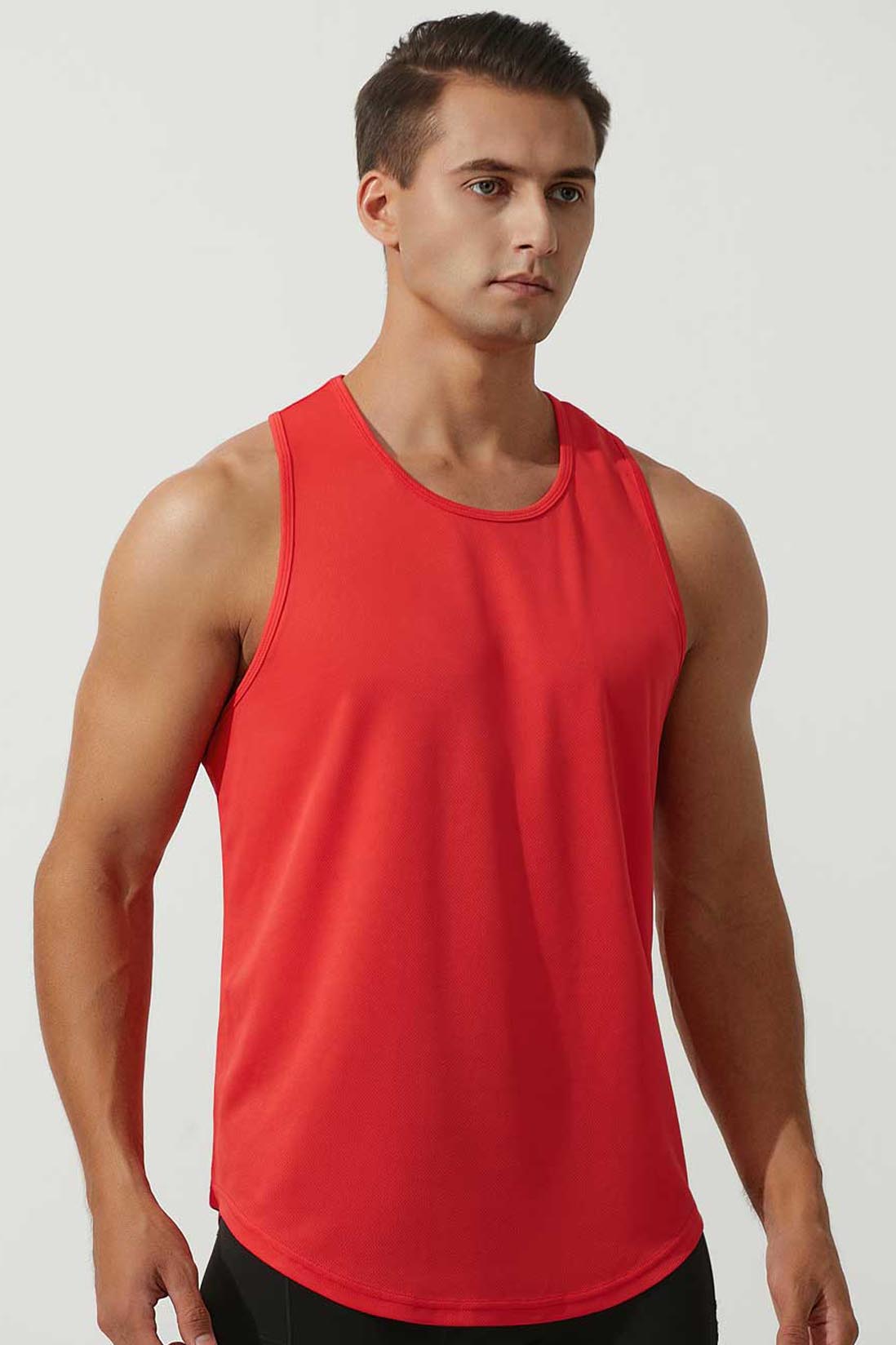 HR2210004-Men's loose summer sports vest, plus size basketball training vest, quick-drying fitness vest