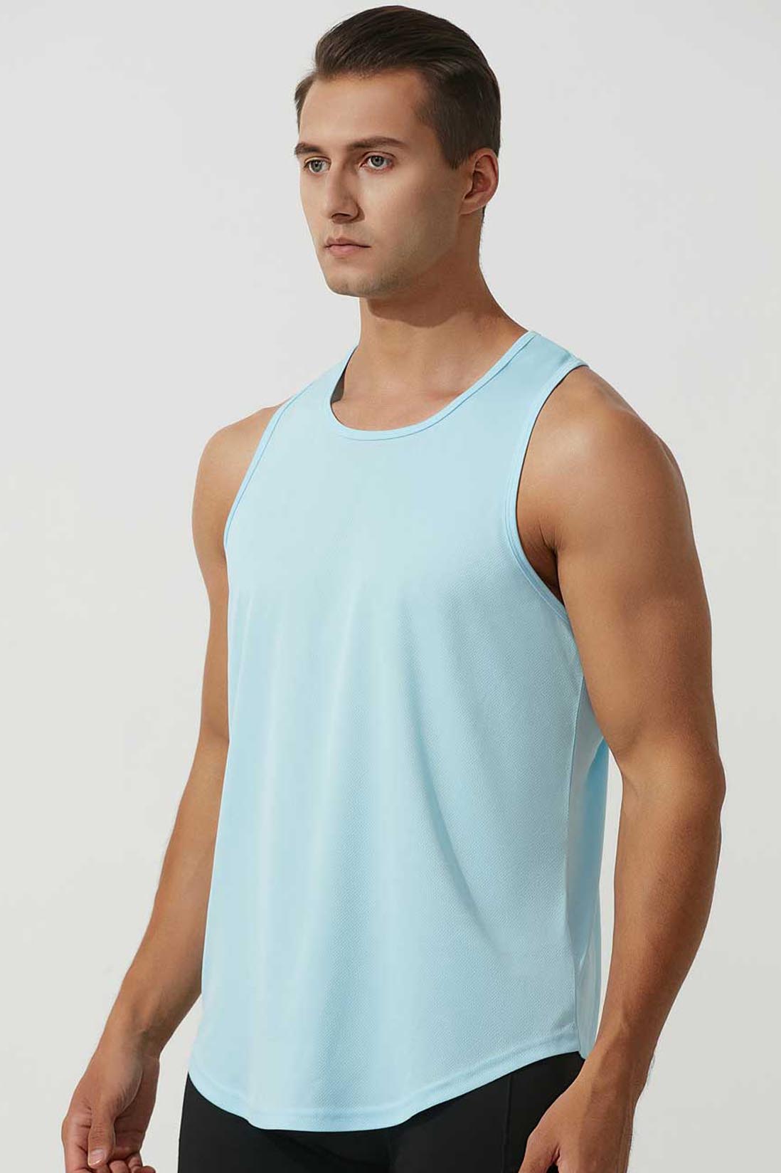 HR2210004-Men's loose summer sports vest, plus size basketball training vest, quick-drying fitness vest