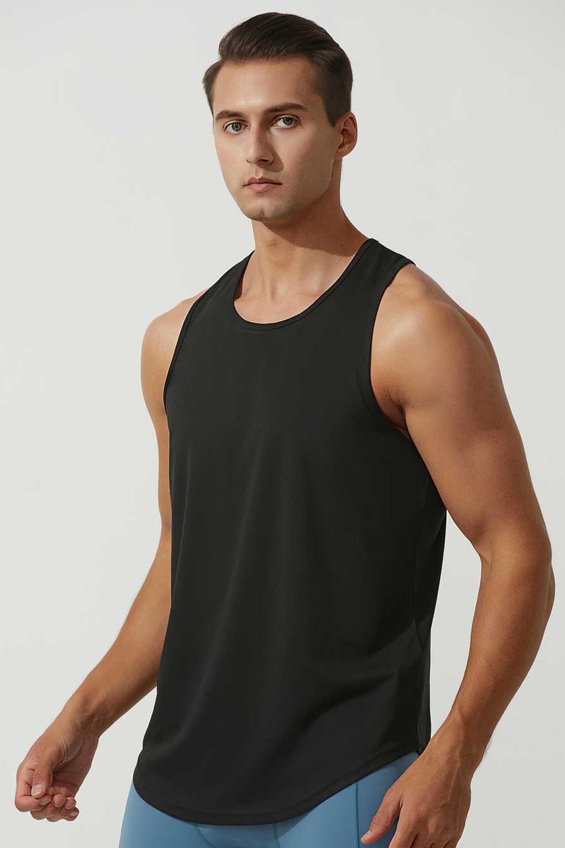 HR2210004-Men's loose summer sports vest, plus size basketball training vest, quick-drying fitness vest