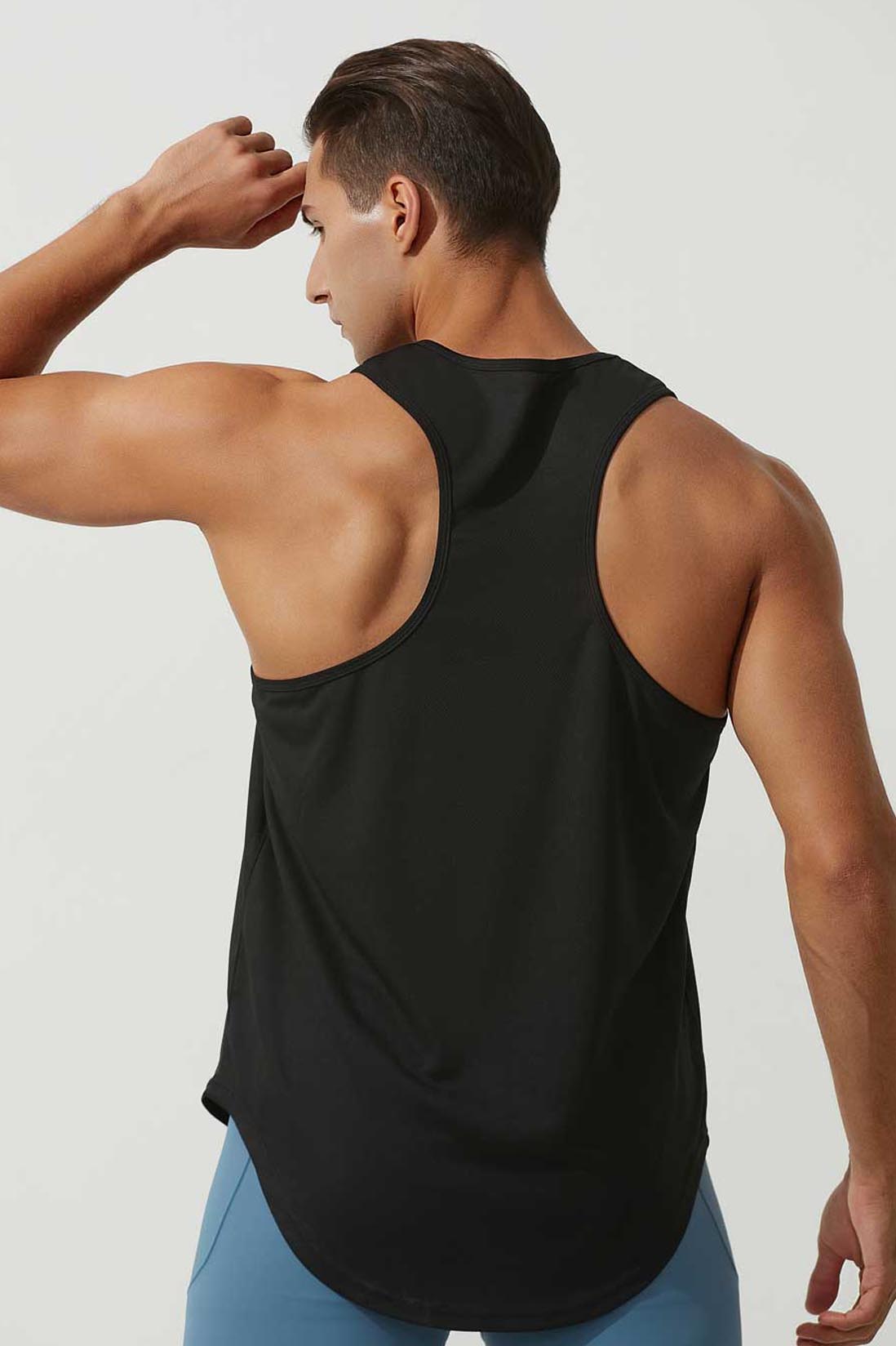 HR2210004-Men's loose summer sports vest, plus size basketball training vest, quick-drying fitness vest