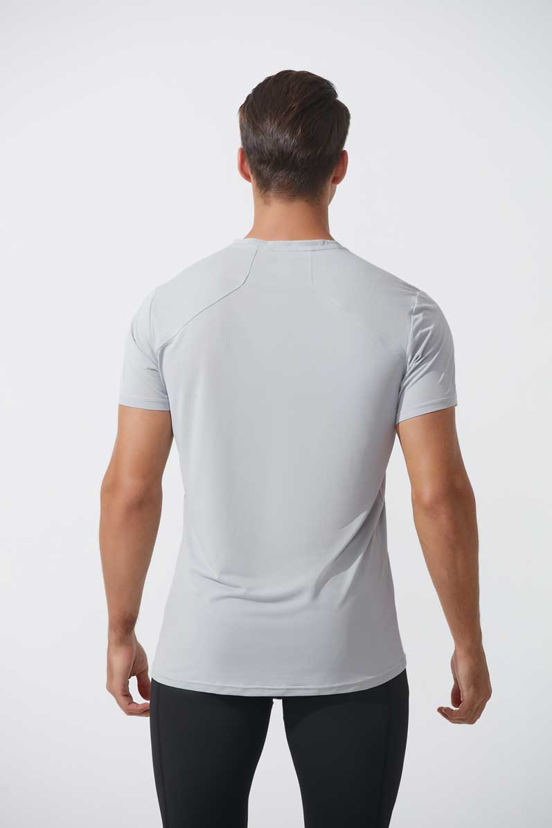 HRDT1006-Men's running short-sleeved lightweight quick-drying sports T-shirt. Summer outdoor sports training round neck fitness top