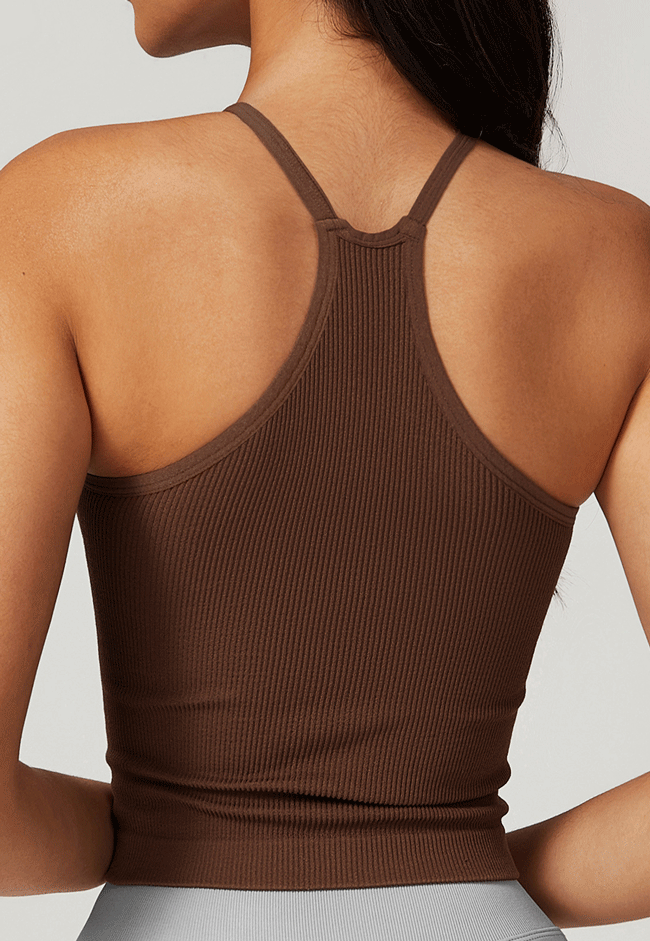 HR6870-Anti-shock threaded tight seamless yoga vest quick-drying sports high-intensity running beauty back fitness clothing