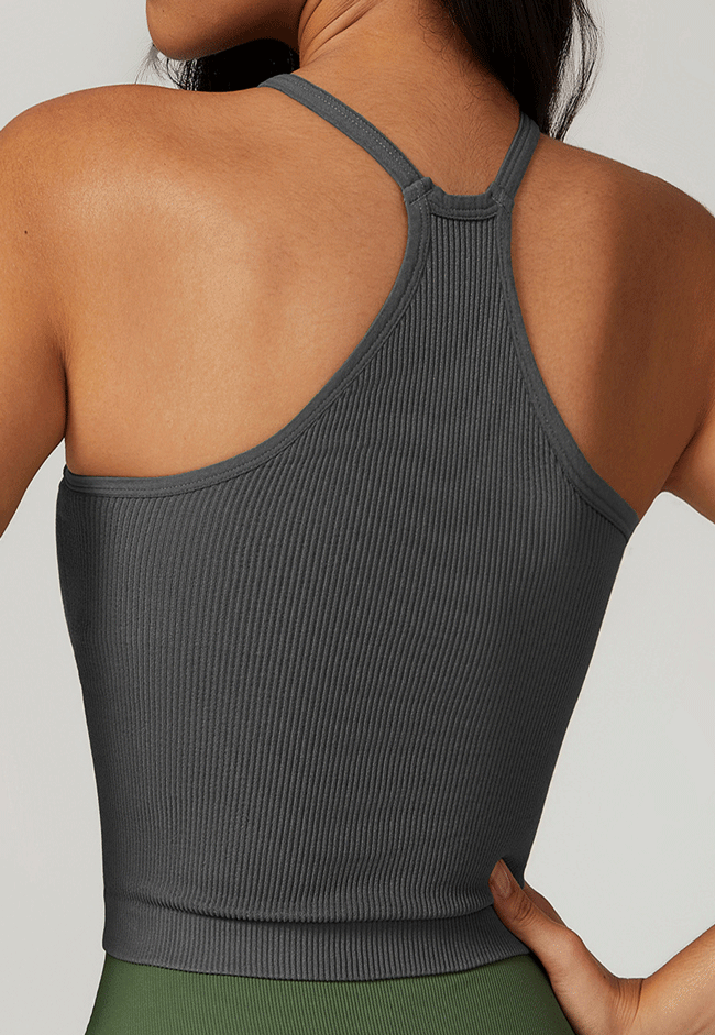 HR6870-Anti-shock threaded tight seamless yoga vest quick-drying sports high-intensity running beauty back fitness clothing