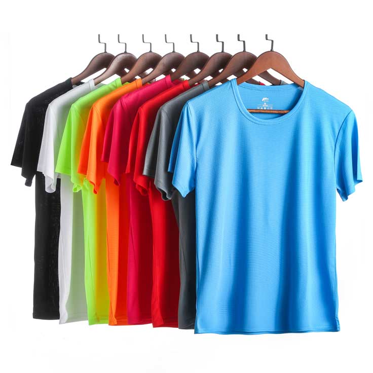 HRYTDT1003-Fitness Short Sleeve T-shirt Marathon Running Couple Sports Quick Drying Clothes